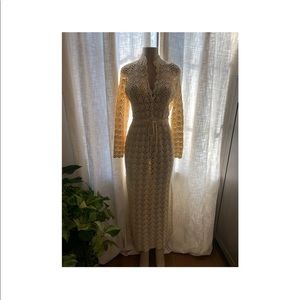 Absolutely stunning vintage hand crocheted dress
